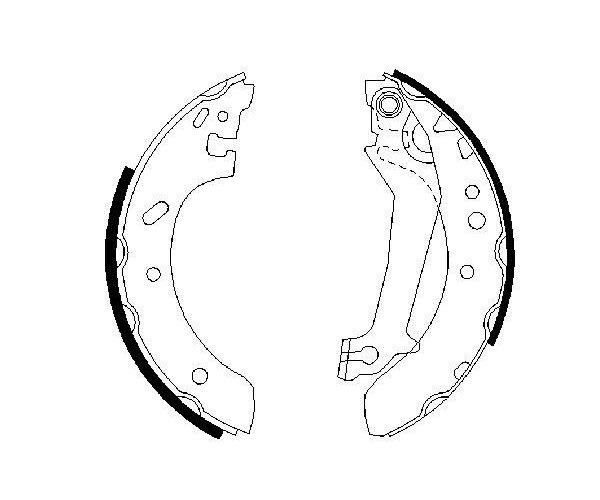 Brake Shoe Set - 0 986 487 561 BOSCH