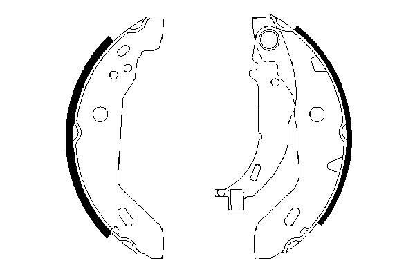 Brake Shoe Set - 0 986 487 565 BOSCH