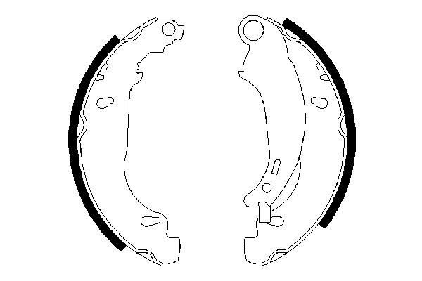 Brake Shoe Set - 0 986 487 568 BOSCH