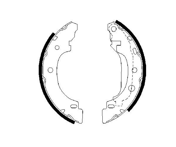 Brake Shoe Set - 0 986 487 570 BOSCH