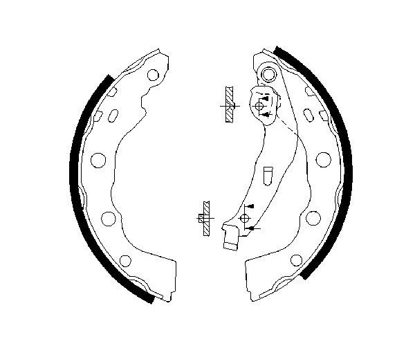 Brake Shoe Set - 0 986 487 577 BOSCH