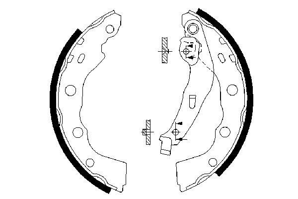 Brake Shoe Set - 0 986 487 577 BOSCH