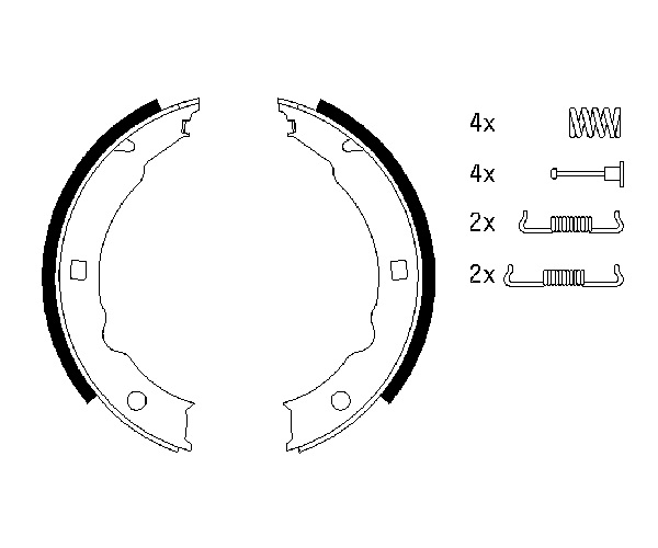 Brake Shoe Set, parking brake - 0 986 487 579 BOSCH