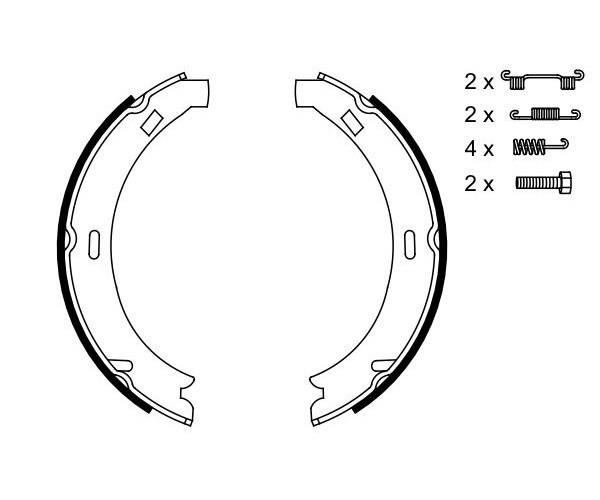 Brake Shoe Set, parking brake - 0 986 487 582 BOSCH