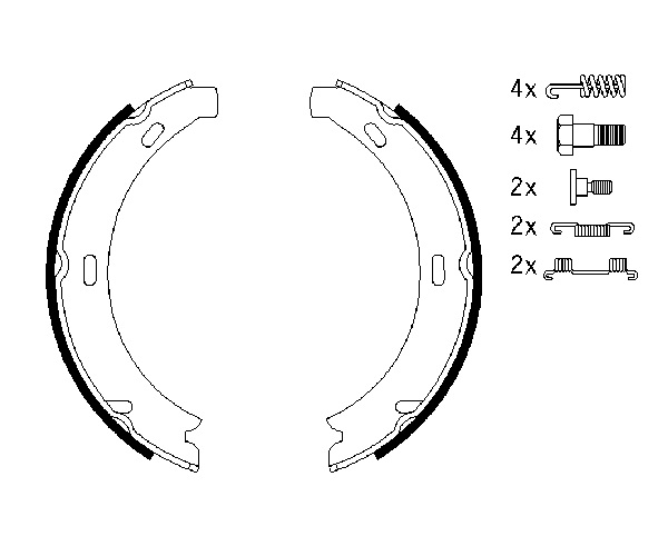 Brake Shoe Set, parking brake - 0 986 487 584 BOSCH