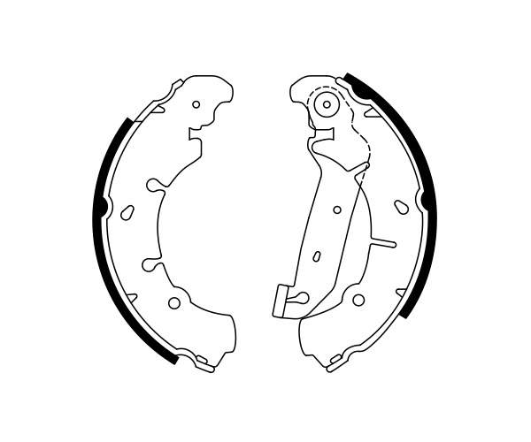 Brake Shoe Set - 0 986 487 599 BOSCH