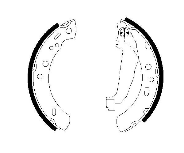 Brake Shoe Set - 0 986 487 604 BOSCH