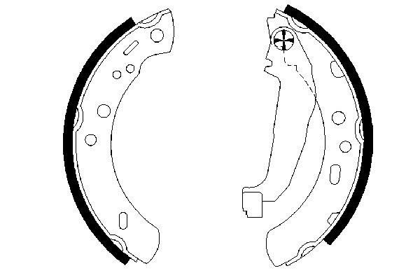 Brake Shoe Set - 0 986 487 604 BOSCH
