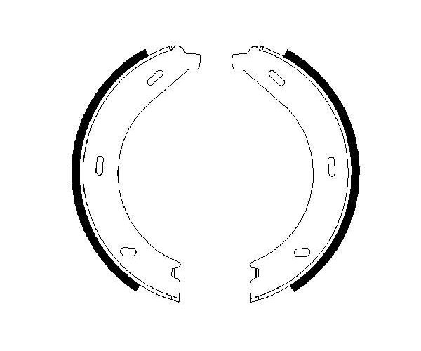 Brake Shoe Set, parking brake - 0 986 487 605 BOSCH