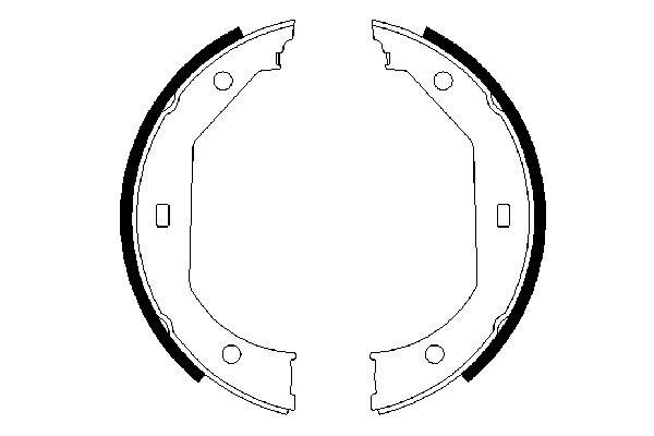 Brake Shoe Set, parking brake - 0 986 487 607 BOSCH