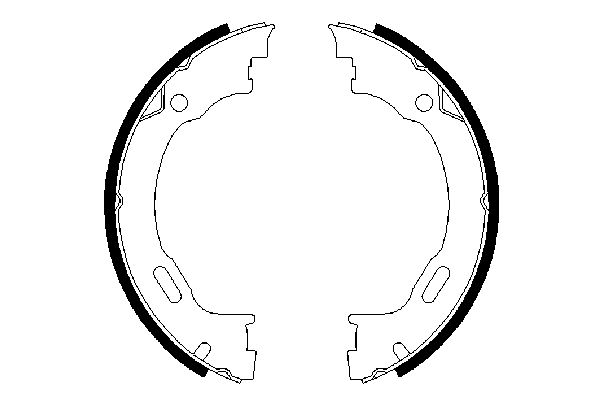 Brake Shoe Set, parking brake - 0 986 487 609 BOSCH