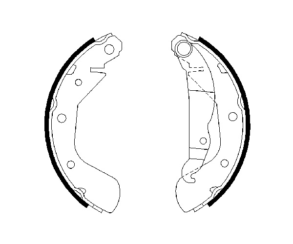 Brake Shoe Set - 0 986 487 613 BOSCH