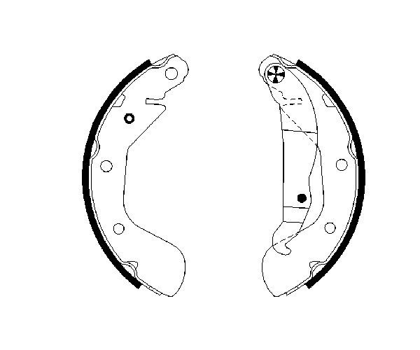 Brake Shoe Set - 0 986 487 614 BOSCH