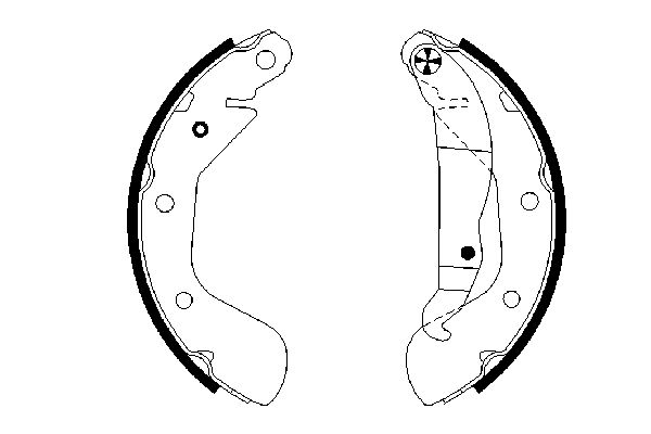 Brake Shoe Set - 0 986 487 614 BOSCH