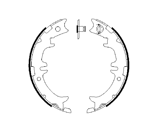 Brake Shoe Set, parking brake - 0 986 487 615 BOSCH