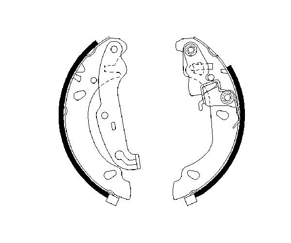 Brake Shoe Set - 0 986 487 624 BOSCH