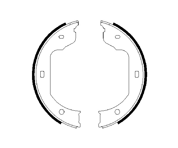 Brake Shoe Set, parking brake - 0 986 487 625 BOSCH