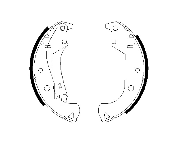 Brake Shoe Set - 0 986 487 626 BOSCH