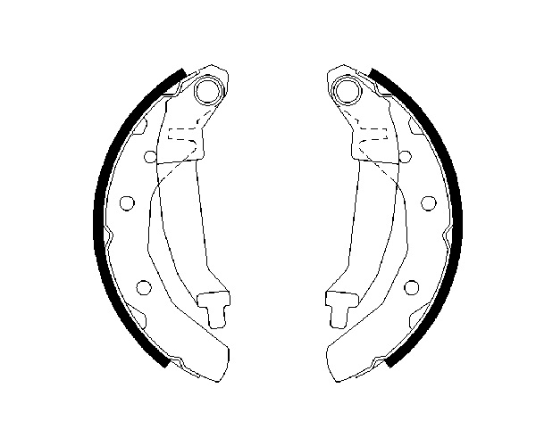 Brake Shoe Set - 0 986 487 628 BOSCH