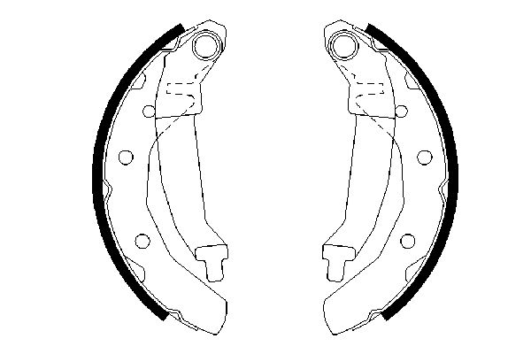 Brake Shoe Set - 0 986 487 628 BOSCH