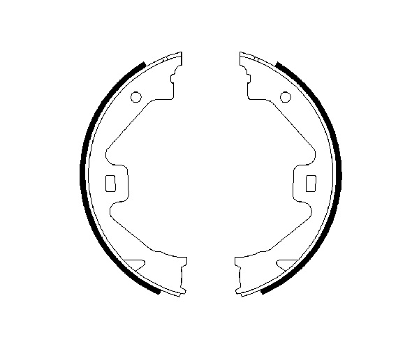 Brake Shoe Set, parking brake - 0 986 487 650 BOSCH