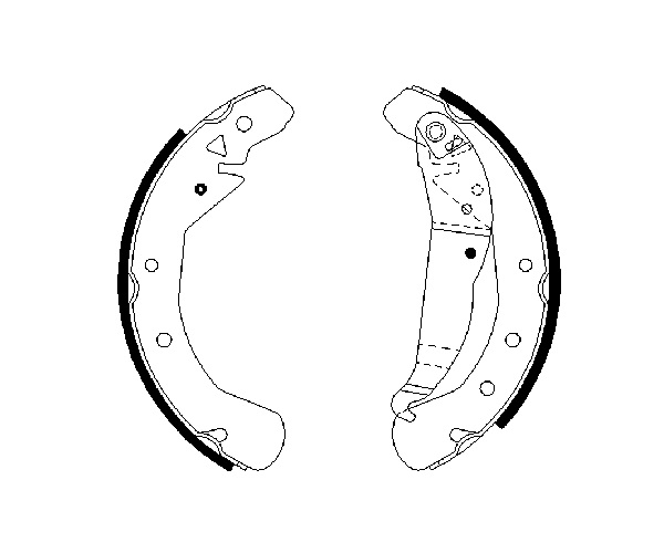 Brake Shoe Set - 0 986 487 658 BOSCH