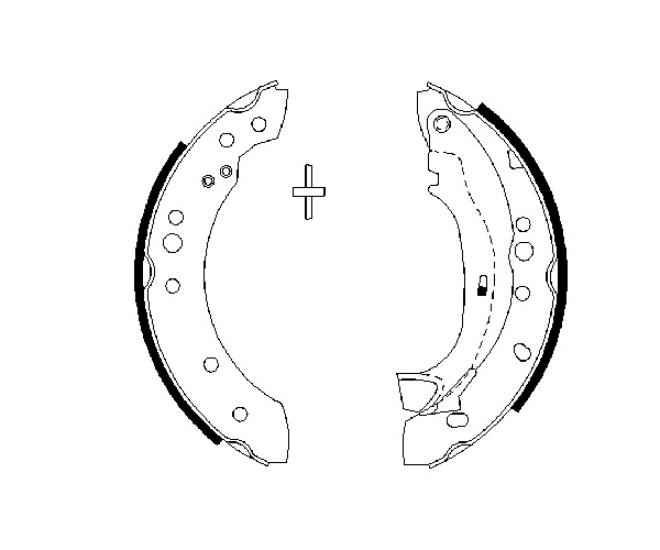 Brake Shoe Set - 0 986 487 664 BOSCH