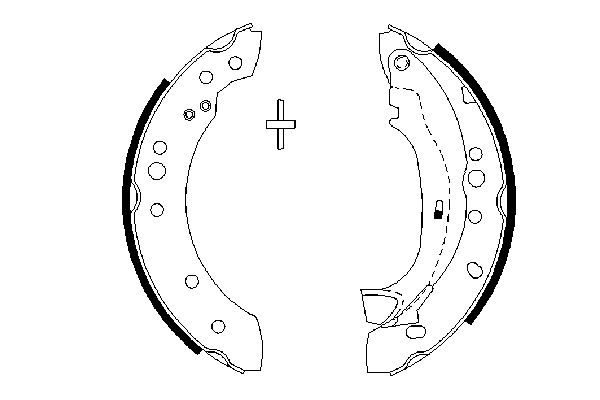 Brake Shoe Set - 0 986 487 664 BOSCH