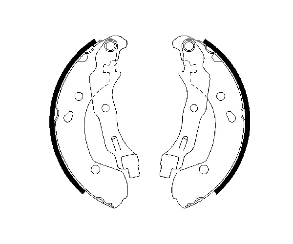 Brake Shoe Set - 0 986 487 668 BOSCH