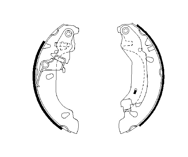 Brake Shoe Set - 0 986 487 669 BOSCH