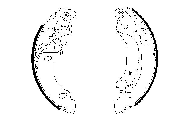 Brake Shoe Set - 0 986 487 669 BOSCH