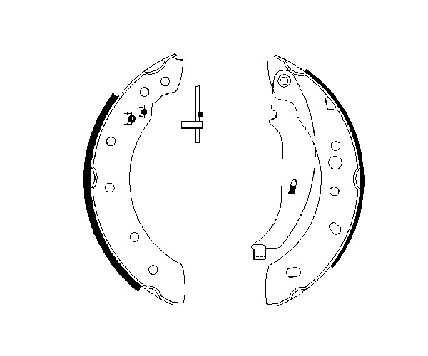 Brake Shoe Set - 0 986 487 672 BOSCH