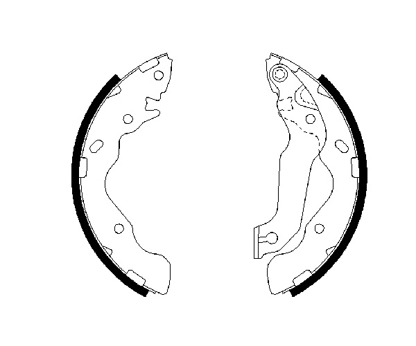 Brake Shoe Set - 0 986 487 673 BOSCH