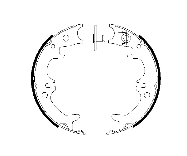 Brake Shoe Set, parking brake - 0 986 487 680 BOSCH