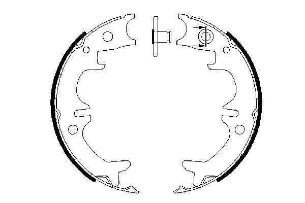 Brake Shoe Set, parking brake - 0 986 487 680 BOSCH