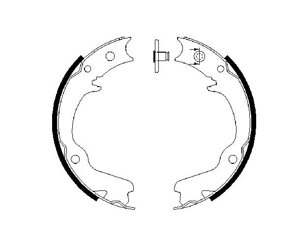Brake Shoe Set, parking brake - 0 986 487 681 BOSCH