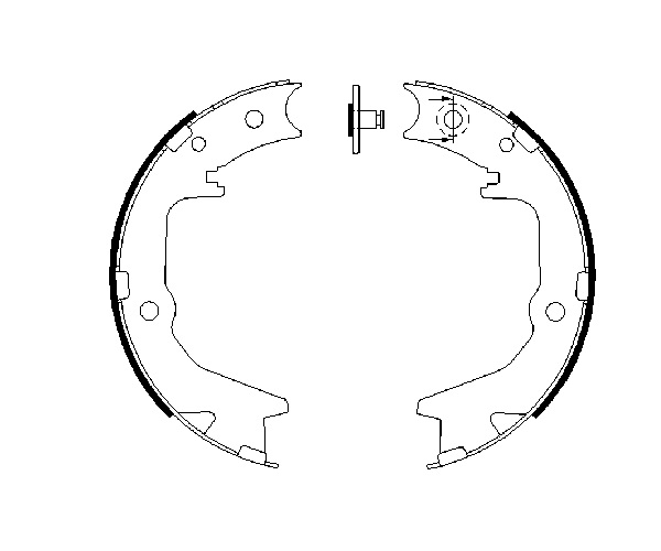 Brake Shoe Set, parking brake - 0 986 487 683 BOSCH