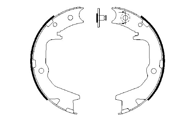 Brake Shoe Set, parking brake - 0 986 487 683 BOSCH