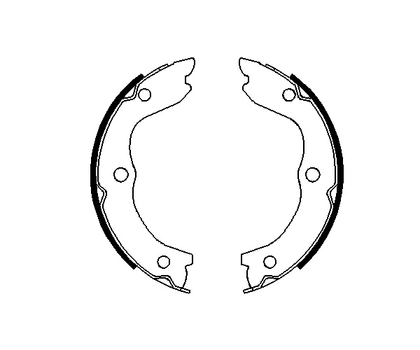 Brake Shoe Set, parking brake - 0 986 487 698 BOSCH