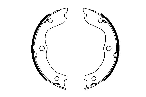 Brake Shoe Set, parking brake - 0 986 487 698 BOSCH