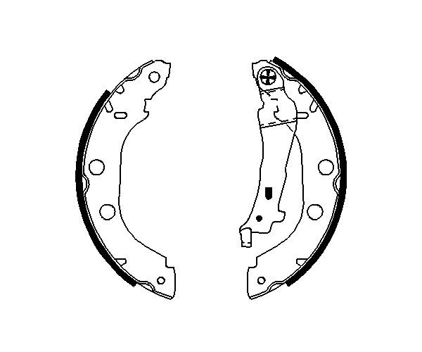 Brake Shoe Set - 0 986 487 699 BOSCH