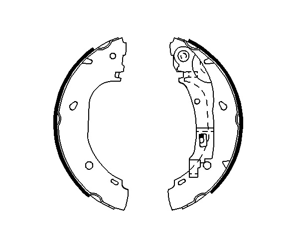 Brake Shoe Set - 0 986 487 701 BOSCH