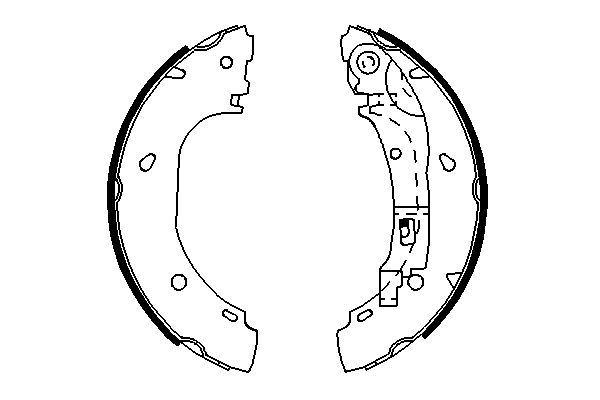 Brake Shoe Set - 0 986 487 701 BOSCH