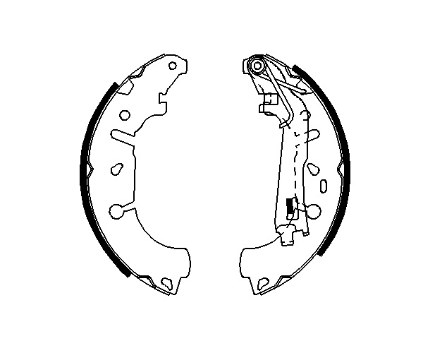 Brake Shoe Set - 0 986 487 703 BOSCH