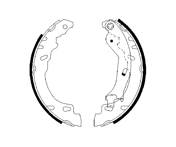 Brake Shoe Set - 0 986 487 704 BOSCH
