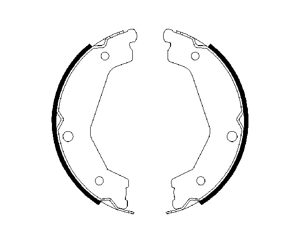 Brake Shoe Set, parking brake - 0 986 487 708 BOSCH