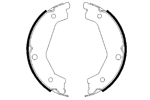 Brake Shoe Set, parking brake - 0 986 487 708 BOSCH