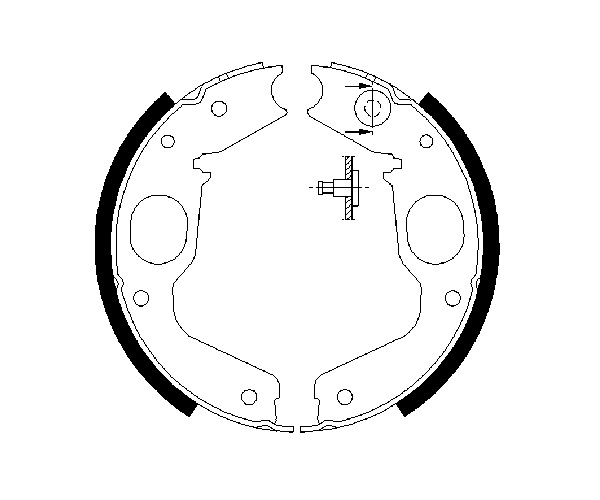 Brake Shoe Set, parking brake - 0 986 487 719 BOSCH