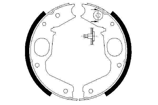 Brake Shoe Set, parking brake - 0 986 487 719 BOSCH