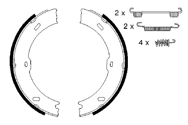 Brake Shoe Set, parking brake - 0 986 487 720 BOSCH